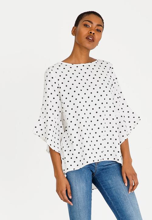 Revenge - Polka Dot Blouse White