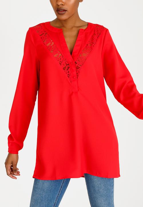 Vero Moda - Clare Lace Shirt Burgundy