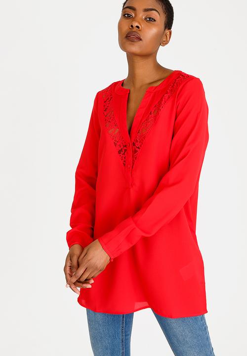 Vero Moda - Clare Lace Shirt Burgundy