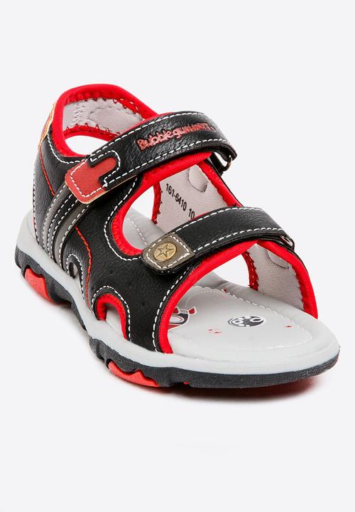 Bubblegummers - Velcro Strapped Sandals Black