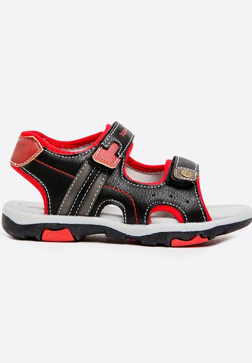 Bubblegummers - Velcro Strapped Sandals Black
