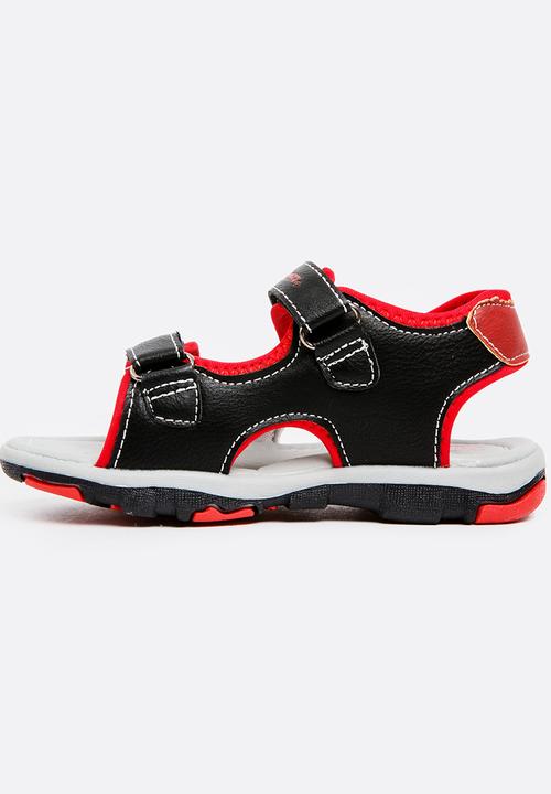 Bubblegummers - Velcro Strapped Sandals Black