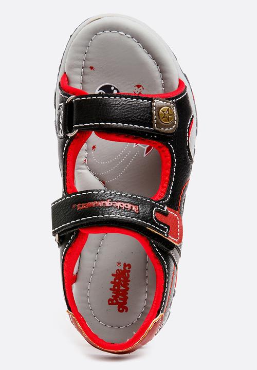 Bubblegummers - Velcro Strapped Sandals Black