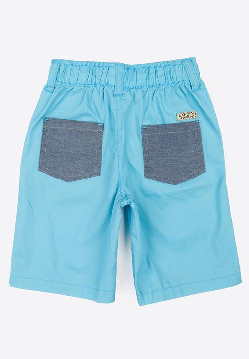 Twin Clothing - Plain Colour Shorts Aqua