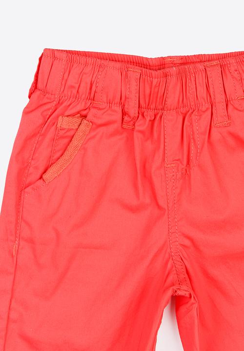 Twin Clothing - Plain Colour Shorts Coral