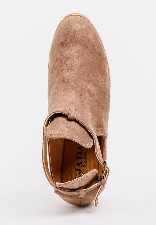 Jada - Buckle Detail Booties Taupe