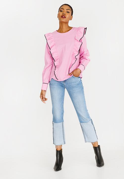 Vero Moda - Trista Flounce Top Pale Pink