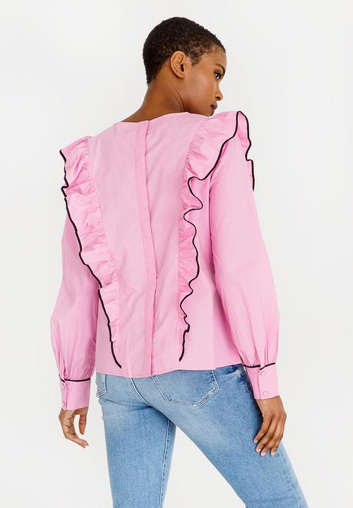 Vero Moda - Trista Flounce Top Pale Pink