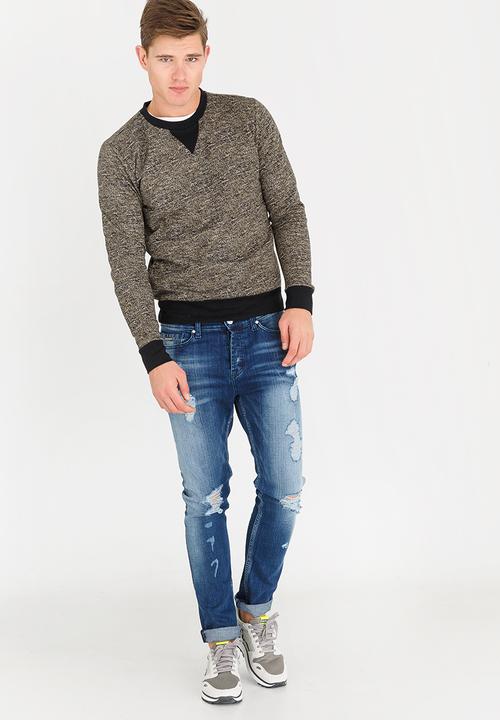 STYLE REPUBLIC - Relaxed Crew Neck T-shirt Khaki Green