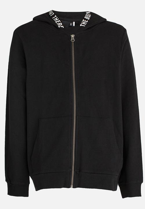 Name It - Zip Through Hoodie Black