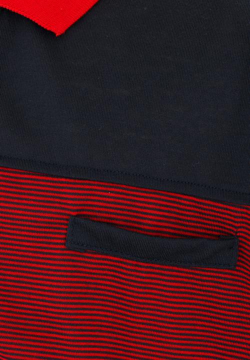 Twin Clothing - Short Sleeve Golfer Printed T-shirt Red
