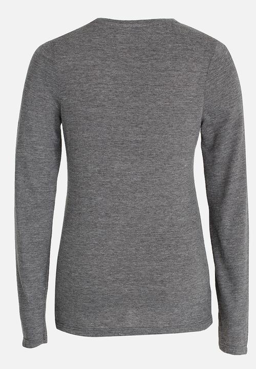 GUESS - Girls Rose Embroidery Tee Grey