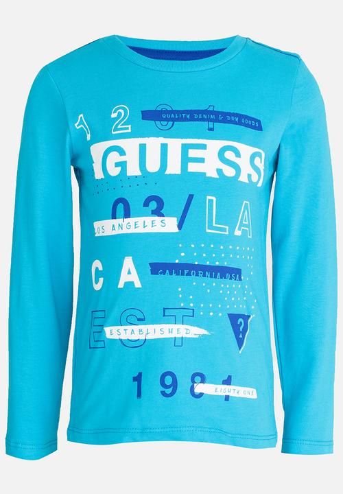 GUESS - Boys EST 03 Tee Aqua