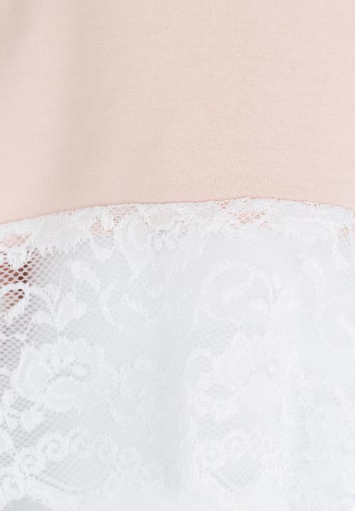 See-Saw - Lace Inset Sweater Pale Pink