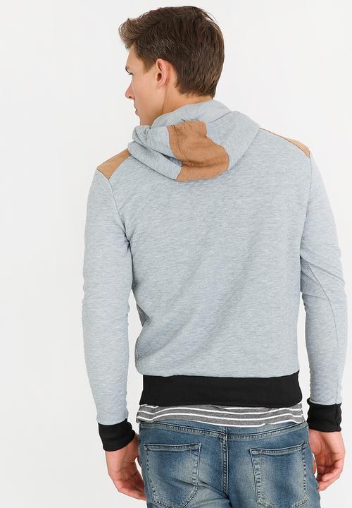 STYLE REPUBLIC - Quilted Fleece Hoody Grey