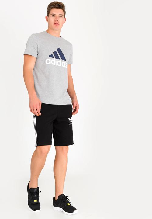 adidas Performance - Essential Linear Cotton Tee Mid Grey