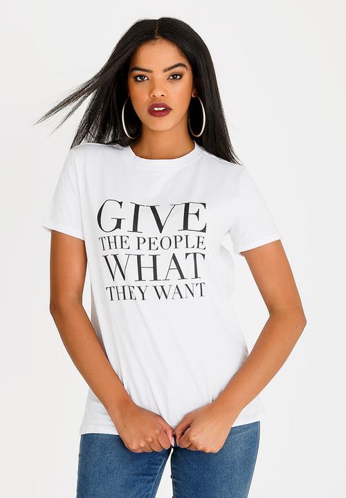 BONANG by Bonang Matheba - Give The People What They Want T-shirt White