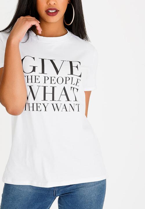 BONANG by Bonang Matheba - Give The People What They Want T-shirt White