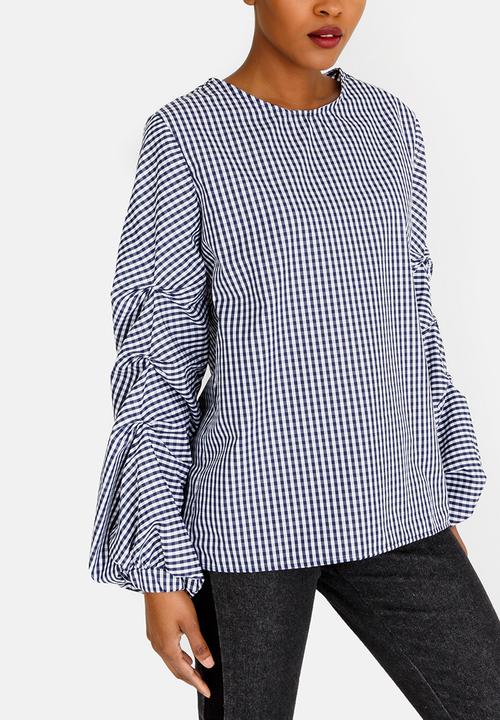 STYLE REPUBLIC - Volume Sleeve Blouse Navy