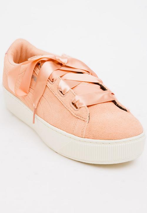 PUMA - Puma Vikky Platform Ribbon Sneakers Coral