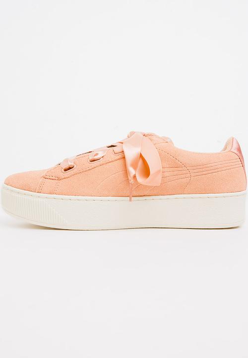 PUMA - Puma Vikky Platform Ribbon Sneakers Coral