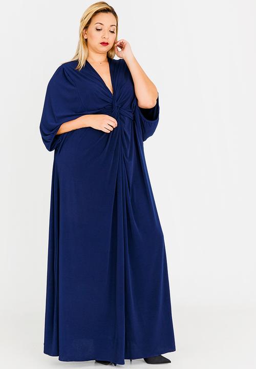 RUFF TUNG - Liberty Twist Maxi Dress Navy