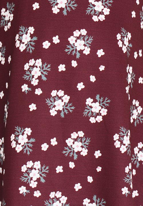 See-Saw - Flute Sleeve Swing Dress Multi-colour