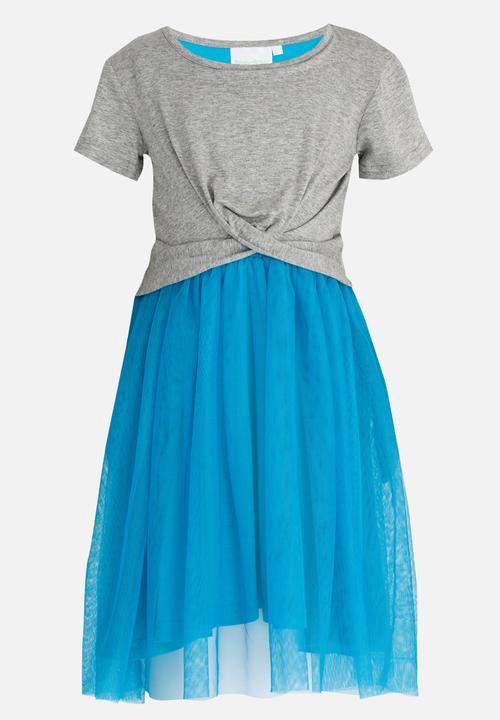 See-Saw - Combo T-shirt  Dress Turquoise