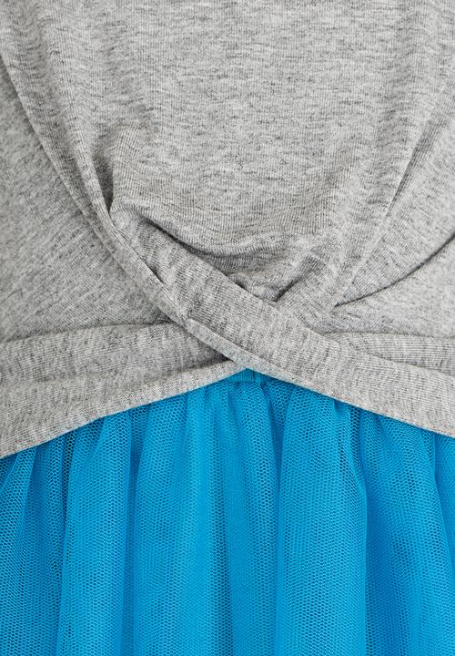 See-Saw - Combo T-shirt  Dress Turquoise