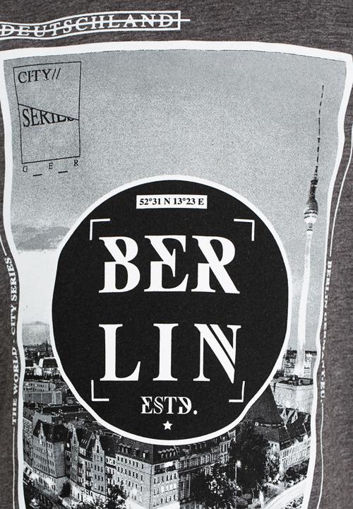 Twin Clothing - Short Sleeve Berlin Printed T-shirt Charcoal