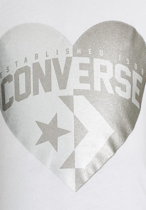 Converse - Converse Split Heart Tee White