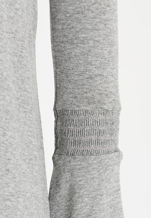 Rebel Republic - Flute Sleeve Swing Dress Grey Melange