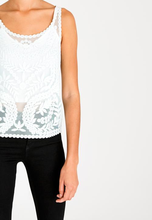 STYLE REPUBLIC - Crochet Detail Top Mint