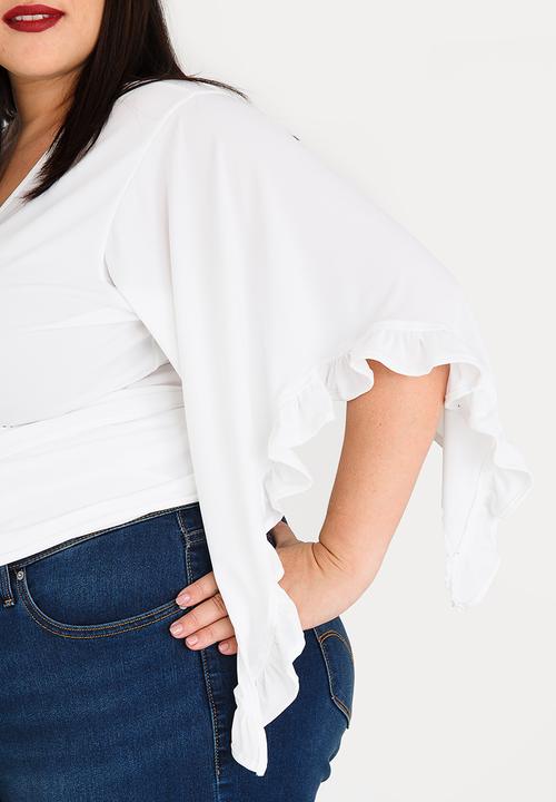 STYLE REPUBLIC PLUS - Wrap Top Off White