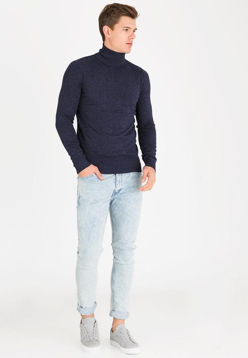 STYLE REPUBLIC - Polo Neck Knitwear Navy