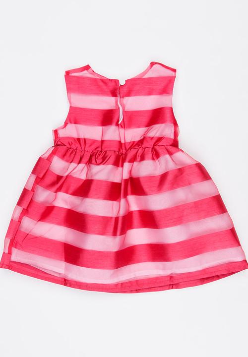 Pop Candy - Stripe Dress Mid Pink