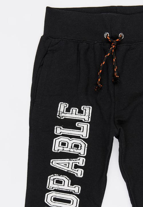 See-Saw - Printed Sweat Pants Black