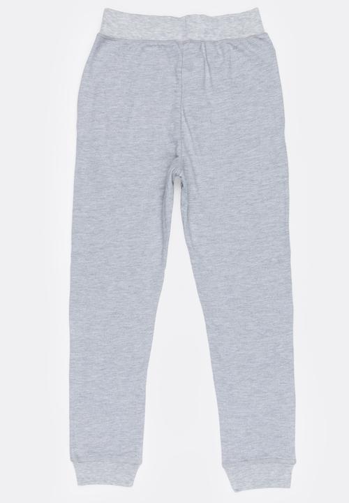 Rebel Republic - Printed Sweat Pants Grey Melange