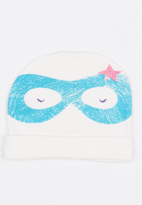 Baby Corner - Printed Beanie White