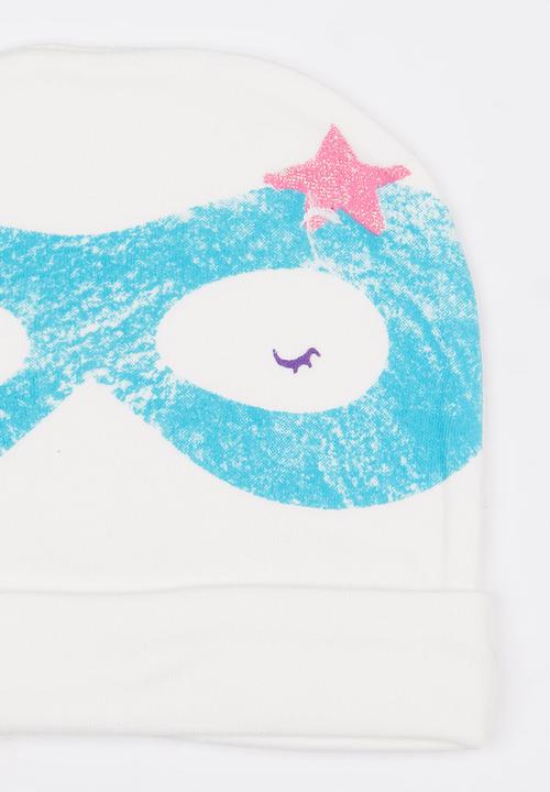 Baby Corner - Printed Beanie White