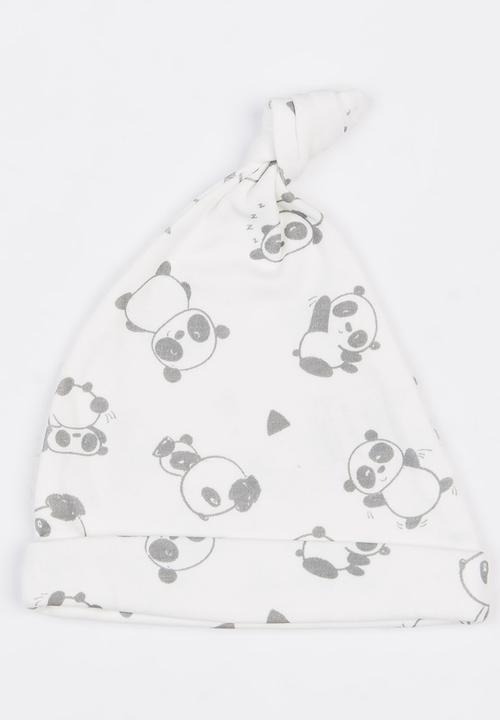 Baby Corner - Panda Hood Beanie Grey