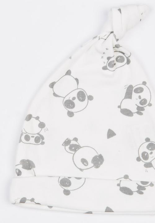 Baby Corner - Panda Hood Beanie Grey