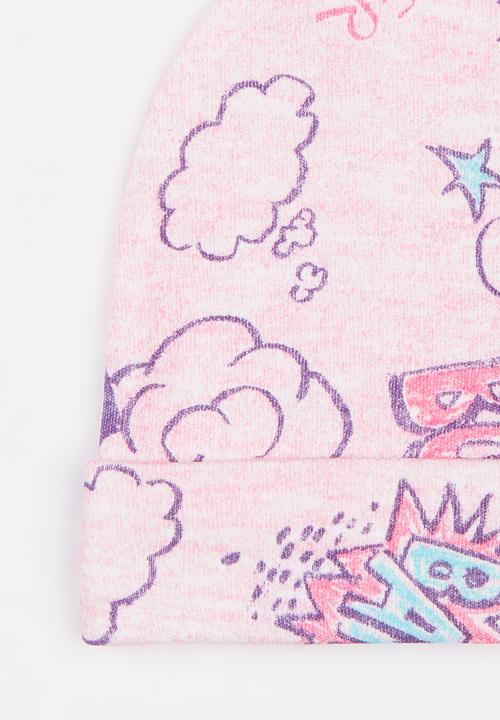 Baby Corner - Printed Beanie Mid Pink