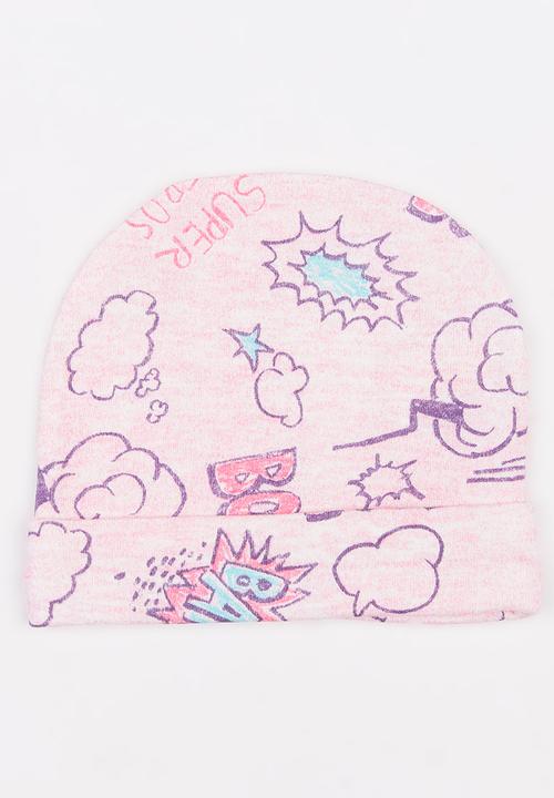 Baby Corner - Printed Beanie Mid Pink