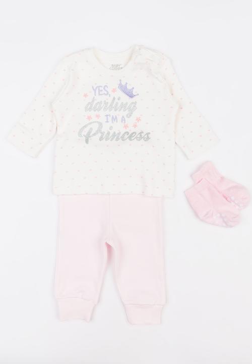 Baby Corner - Little Princess 3 Pack Pj Set Pale Pink