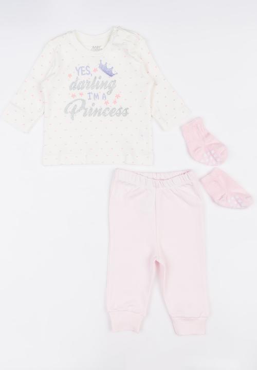 Baby Corner - Little Princess 3 Pack Pj Set Pale Pink
