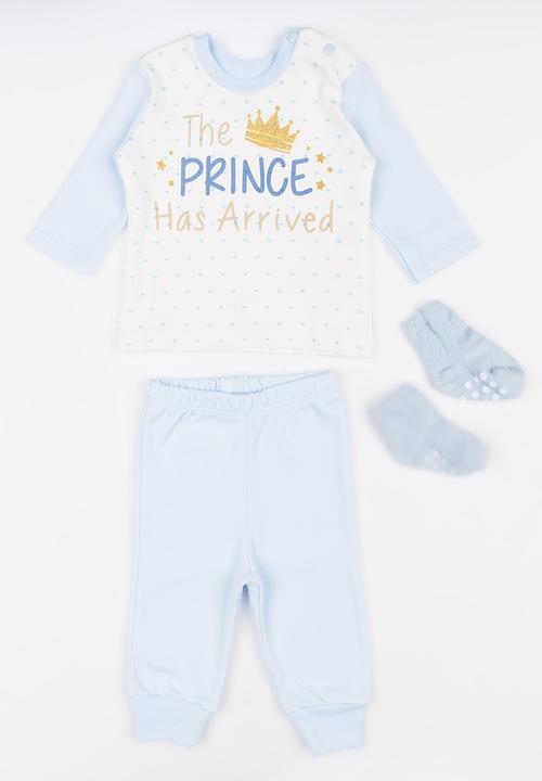 Baby Corner - Little Prince 3 Pack Pj  Set Pale Blue