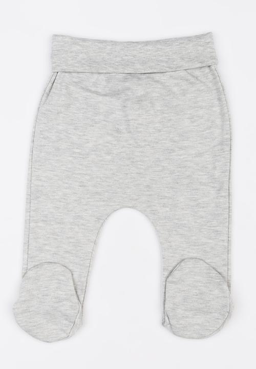 Baby Corner - Footed Panda Pants Grey