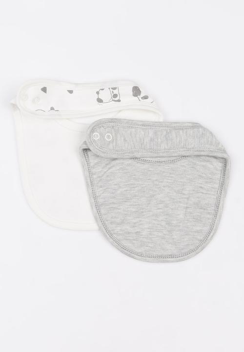 Baby Corner - 2 Pack Panda Bandana Bib Multi-colour