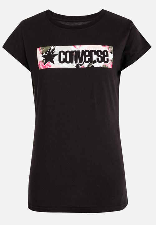 Converse - Converse Box Print Fill Tee Black